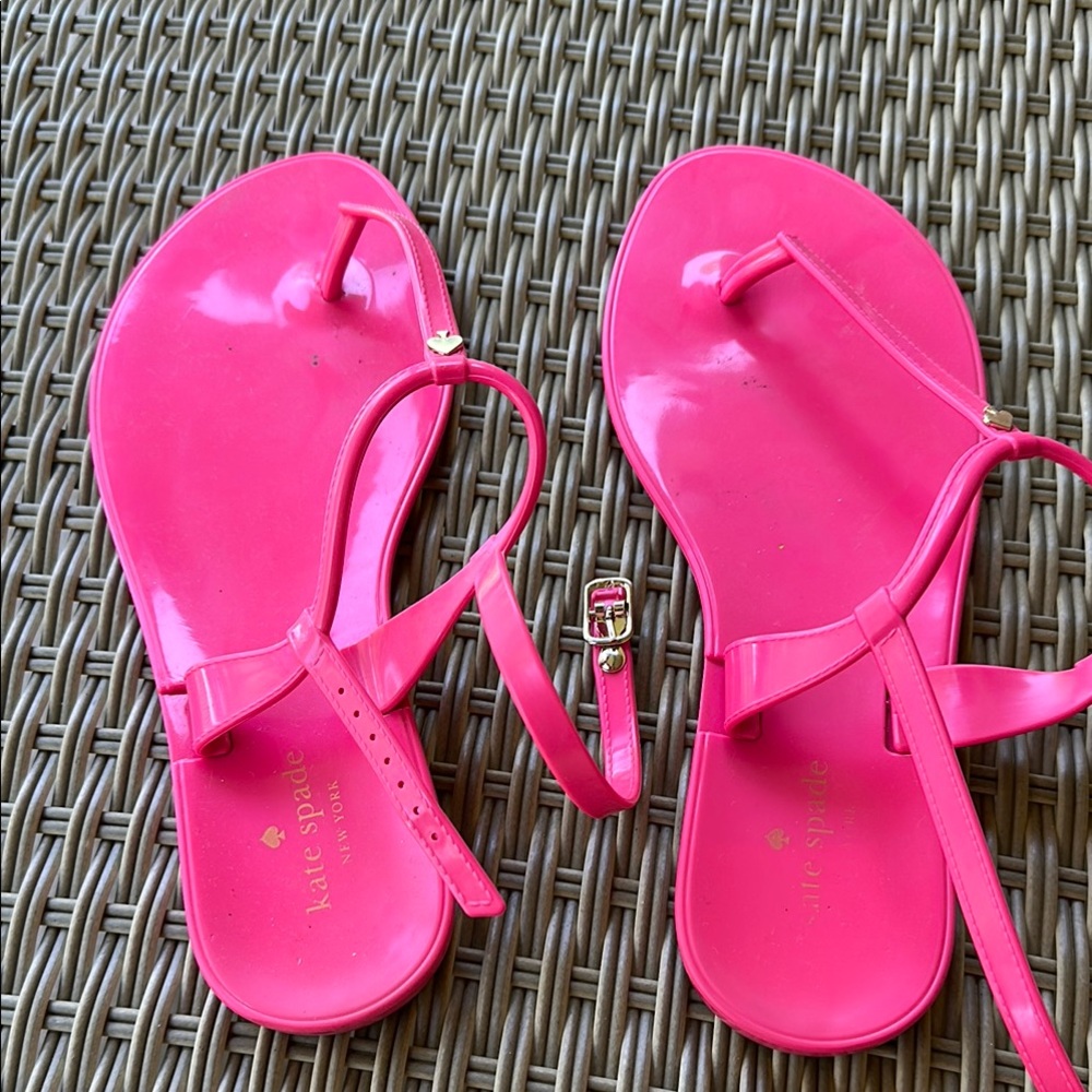 Kate Spade Neon Pink Strappy Sandals